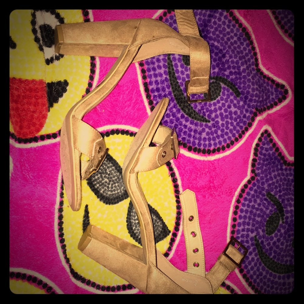 HERSTYLE LOYAL SUEDE ANKLE STRAP, CHUNKY HEEL